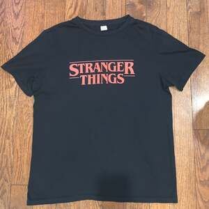 Stranger Things‎ Graphic Logo T-Shirt Netflix Size L Black